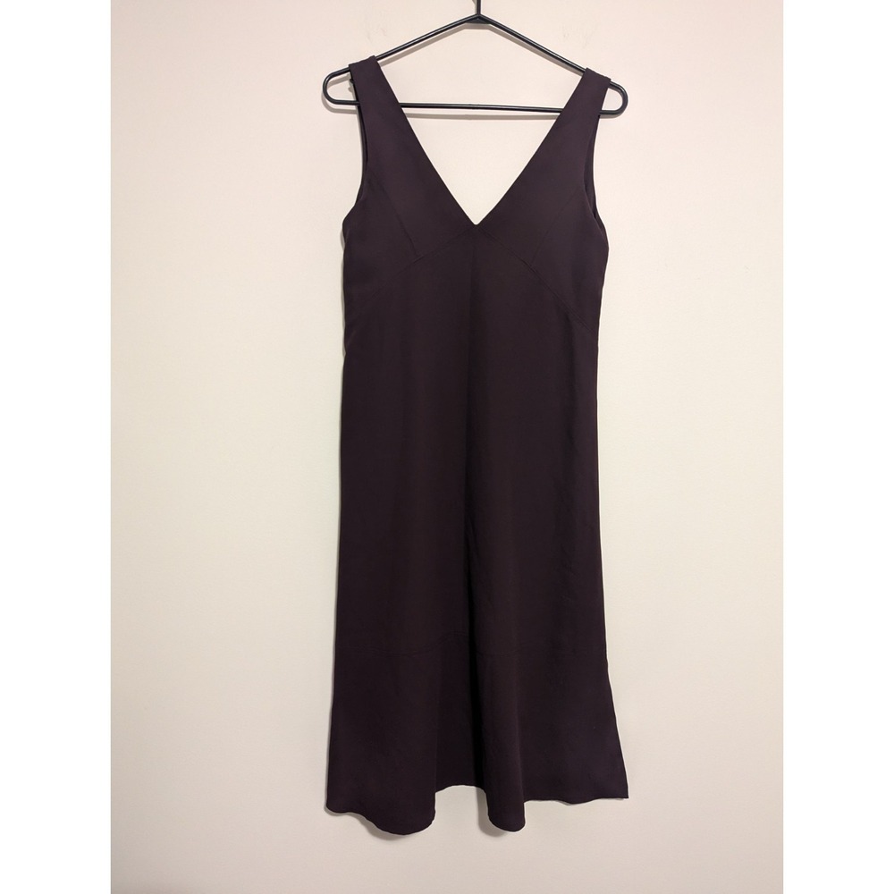 Aritzia Babaton‎ Pacey Dress Plum Purple V-Neck Slits Midi Women's Size XXS - Picture 4 of 12